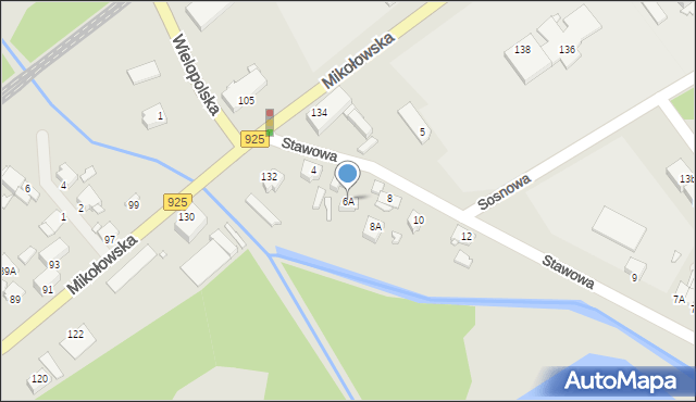 Rybnik, Stawowa, 6A, mapa Rybnika