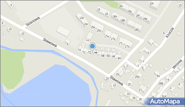 Rybnik, Stawowa, 7E, mapa Rybnika