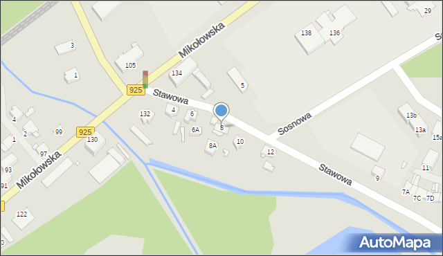 Rybnik, Stawowa, 8, mapa Rybnika