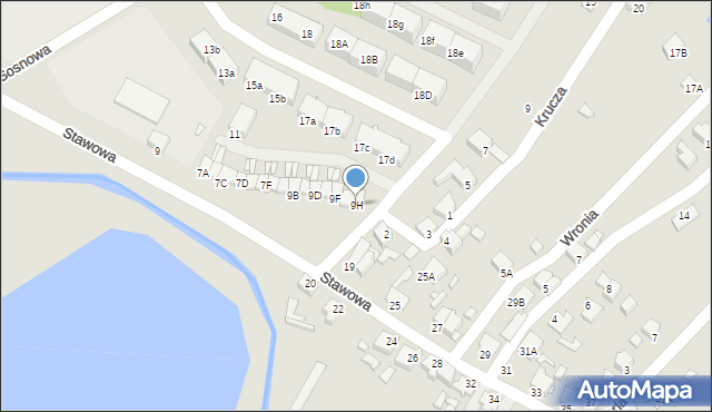 Rybnik, Stawowa, 9H, mapa Rybnika