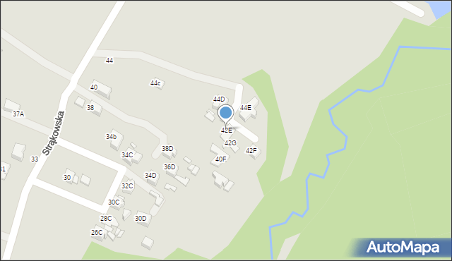 Rybnik, Strąkowska, 42E, mapa Rybnika