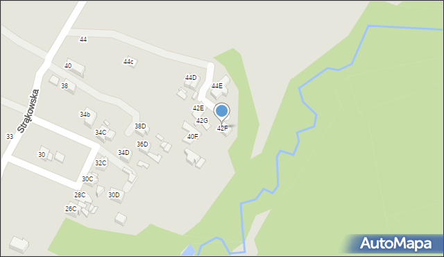 Rybnik, Strąkowska, 42F, mapa Rybnika