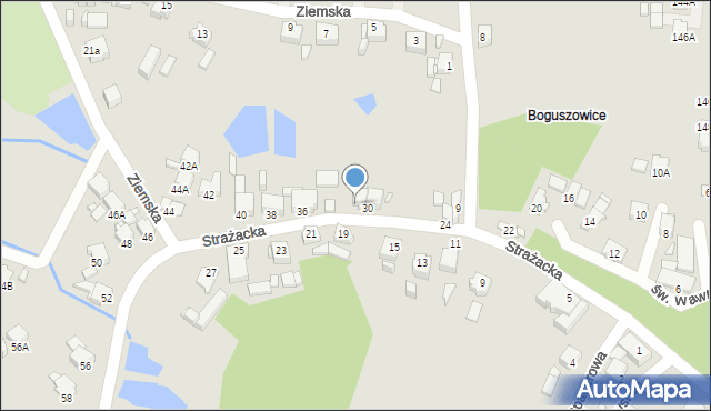 Rybnik, Strażacka, 32, mapa Rybnika