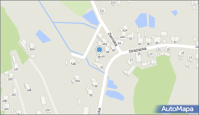 Rybnik, Strażacka, 50, mapa Rybnika