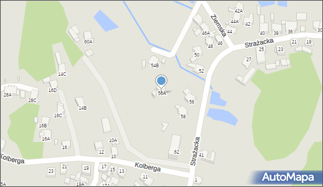 Rybnik, Strażacka, 56A, mapa Rybnika