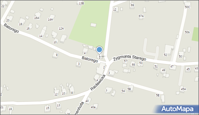 Rybnik, Stefana Batorego, 2, mapa Rybnika