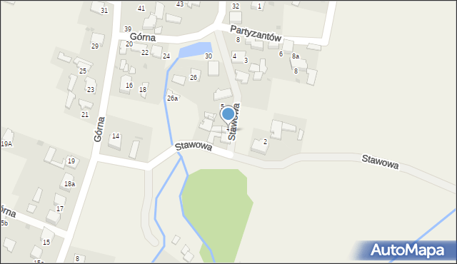 Ryczówek, Stawowa, 7, mapa Ryczówek