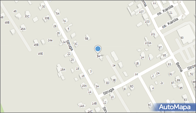 Rydułtowy, Struga Andrzeja, 3H, mapa Rydułtowy