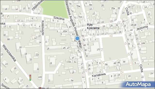 Ryki, Stanisława Augusta Poniatowskiego, 53a, mapa Ryki