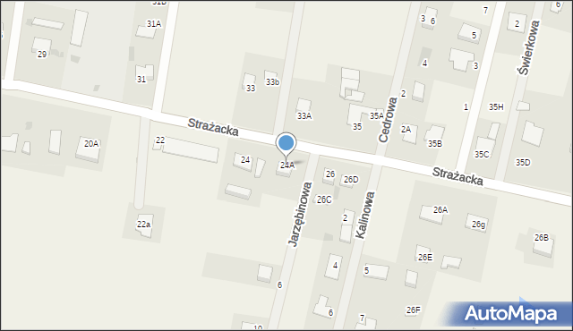 Rynarzewo, Strażacka, 24A, mapa Rynarzewo