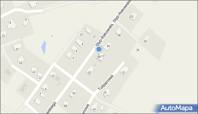 Rzepnica, Styp-Rekowskiego Jana, 94, mapa Rzepnica