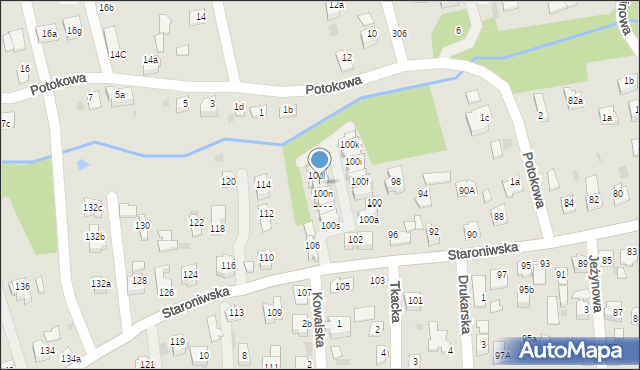 Rzeszów, Staroniwska, 100m, mapa Rzeszów