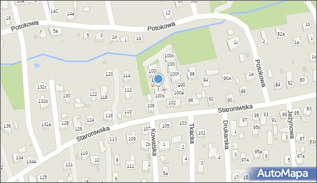 Rzeszów, Staroniwska, 100r, mapa Rzeszów