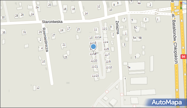 Rzeszów, Staroniwska, 11/18, mapa Rzeszów