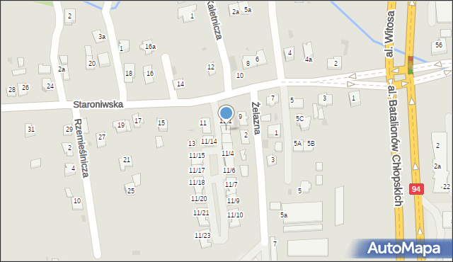 Rzeszów, Staroniwska, 11/2, mapa Rzeszów