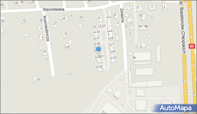 Rzeszów, Staroniwska, 11/21, mapa Rzeszów