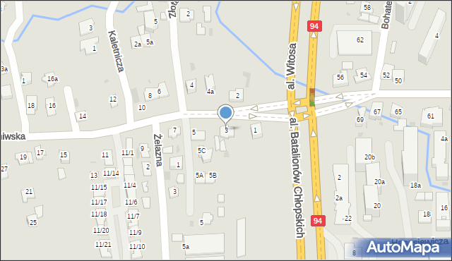 Rzeszów, Staroniwska, 3, mapa Rzeszów