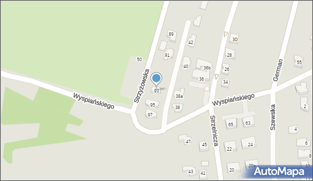 Rzeszów, Strzyżowska, 93, mapa Rzeszów