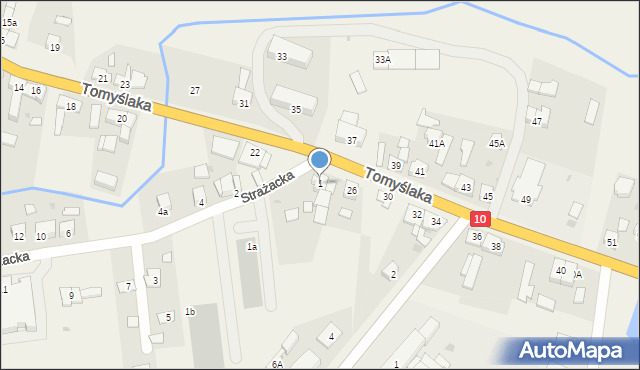 Sadki, Strażacka, 1, mapa Sadki