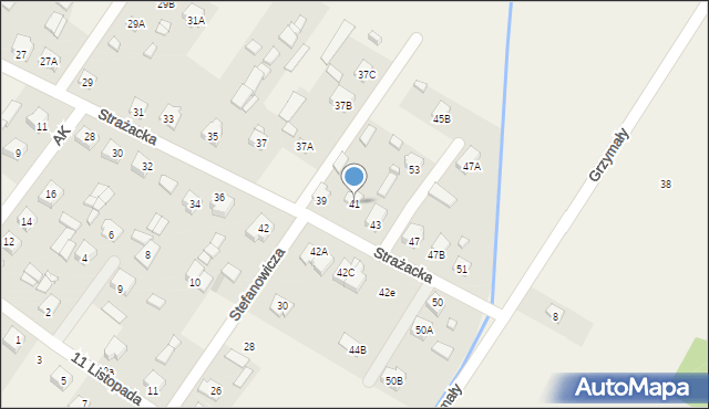 Sadowne, Strażacka, 41, mapa Sadowne