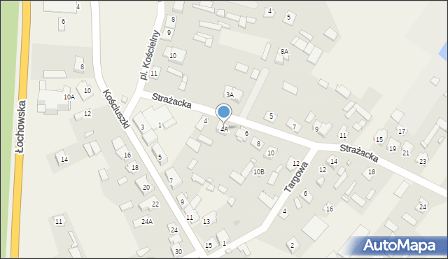 Sadowne, Strażacka, 4A, mapa Sadowne