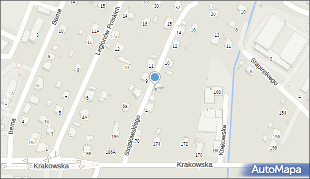 Sanok, Stojałowskiego Stanisława, ks., 6, mapa Sanok