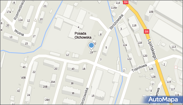 Sanok, Stróżowska, 14, mapa Sanok