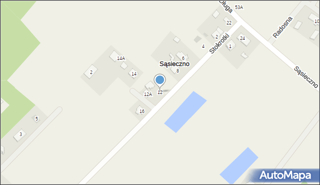 Sąsieczno, Stokrotki, 12, mapa Sąsieczno