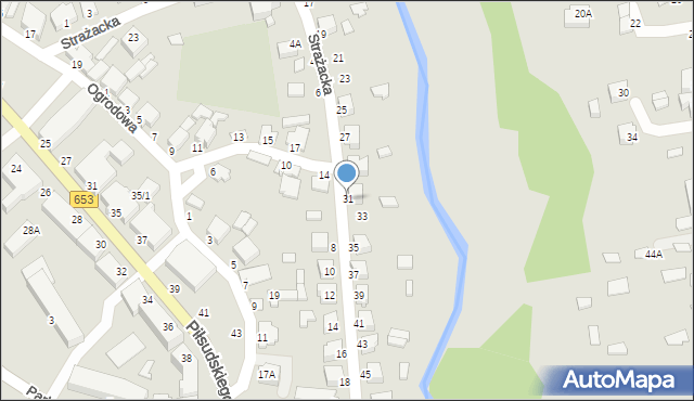 Sejny, Strażacka, 31, mapa Sejny