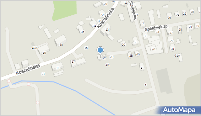 Sianów, Strzelecka, 4B, mapa Sianów