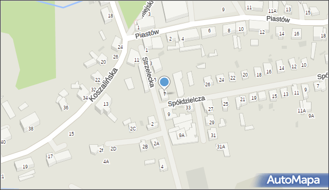 Sianów, Strzelecka, 7, mapa Sianów