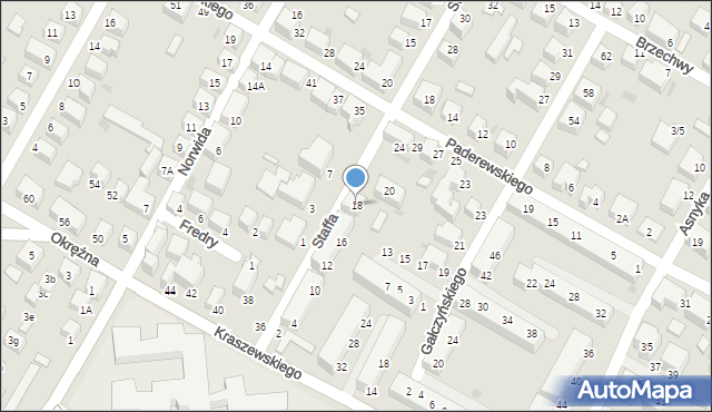 Siedlce, Staffa Leopolda, 18, mapa Siedlce