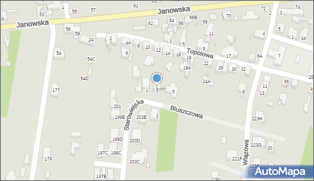 Siedlce, Starowiejska, 205F, mapa Siedlce