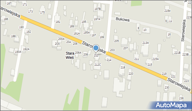 Siedlce, Starowiejska, 212, mapa Siedlce