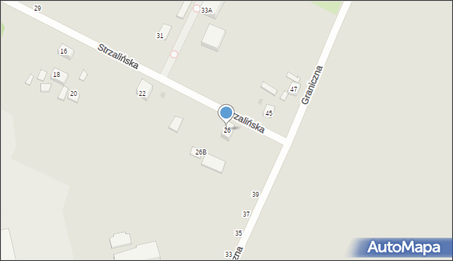 Siedlce, Strzalińska, 26, mapa Siedlce