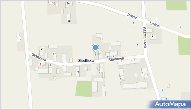 Siedliska, Stawowa, 8, mapa Siedliska