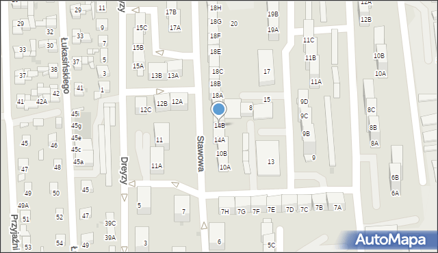 Siemianowice Śląskie, Stawowa, 14B, mapa Siemianowice Śląskie