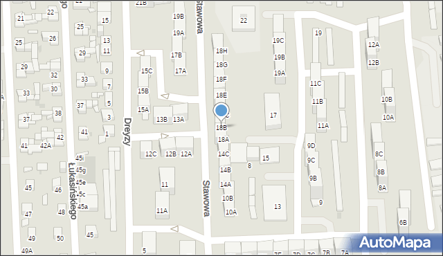 Siemianowice Śląskie, Stawowa, 18B, mapa Siemianowice Śląskie