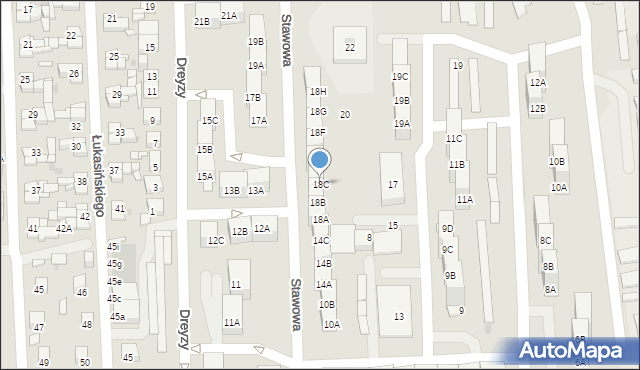 Siemianowice Śląskie, Stawowa, 18C, mapa Siemianowice Śląskie