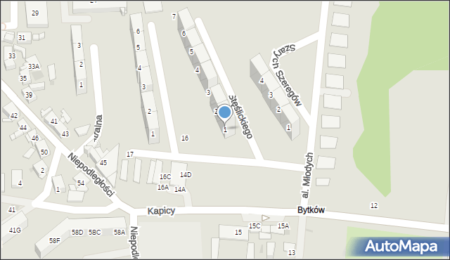 Siemianowice Śląskie, Stęślickiego Jana Nepomucena, 1, mapa Siemianowice Śląskie