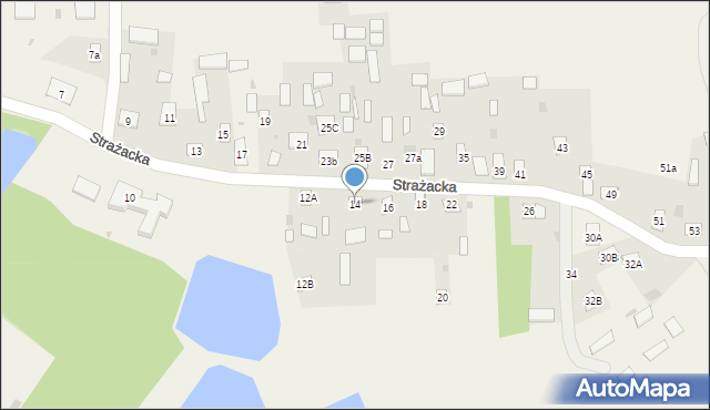 Siemień, Strażacka, 14, mapa Siemień