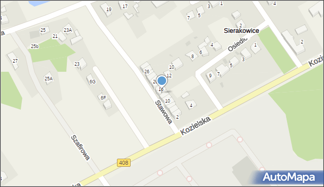 Sierakowice, Stawowa, 14, mapa Sierakowice