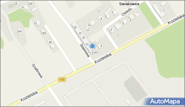 Sierakowice, Stawowa, 2, mapa Sierakowice