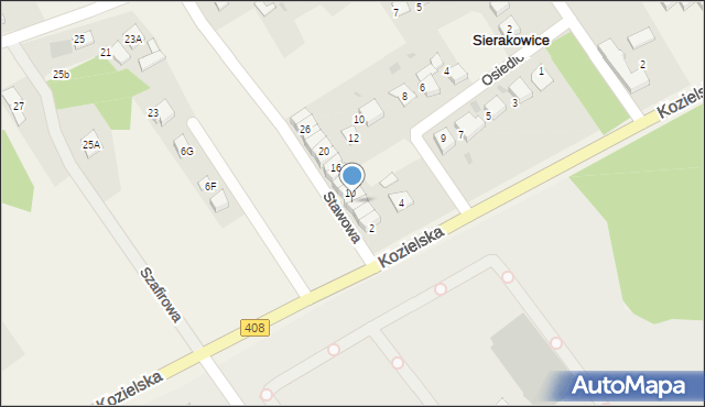 Sierakowice, Stawowa, 8, mapa Sierakowice