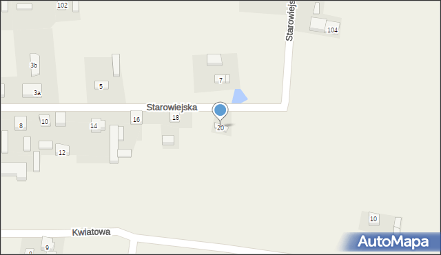 Sieroszewice, Starowiejska, 20, mapa Sieroszewice