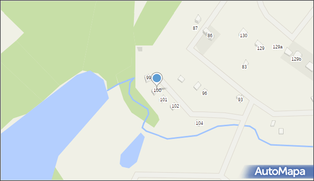 Sikorzyno, Stara Sikorska Huta, 100, mapa Sikorzyno