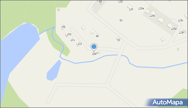 Sikorzyno, Stara Sikorska Huta, 104, mapa Sikorzyno