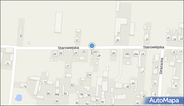 Skalmierzyce, Starowiejska, 21, mapa Skalmierzyce