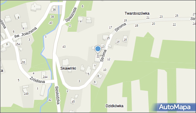 Skawinki, Stroma, 11, mapa Skawinki