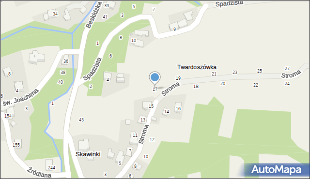 Skawinki, Stroma, 17, mapa Skawinki